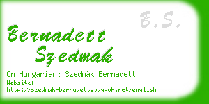 bernadett szedmak business card
