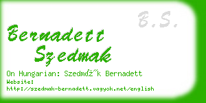 bernadett szedmak business card